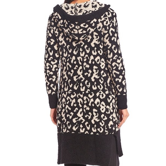 Ugg Judith Sweater Knit Leopard Hooded Cardigan - Picture 2 of 7